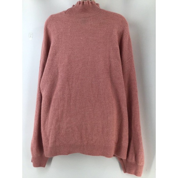 Halogen Sweater Women Size X1 Wool Blend Ruffles Neck Blush - Picture 11 of 16